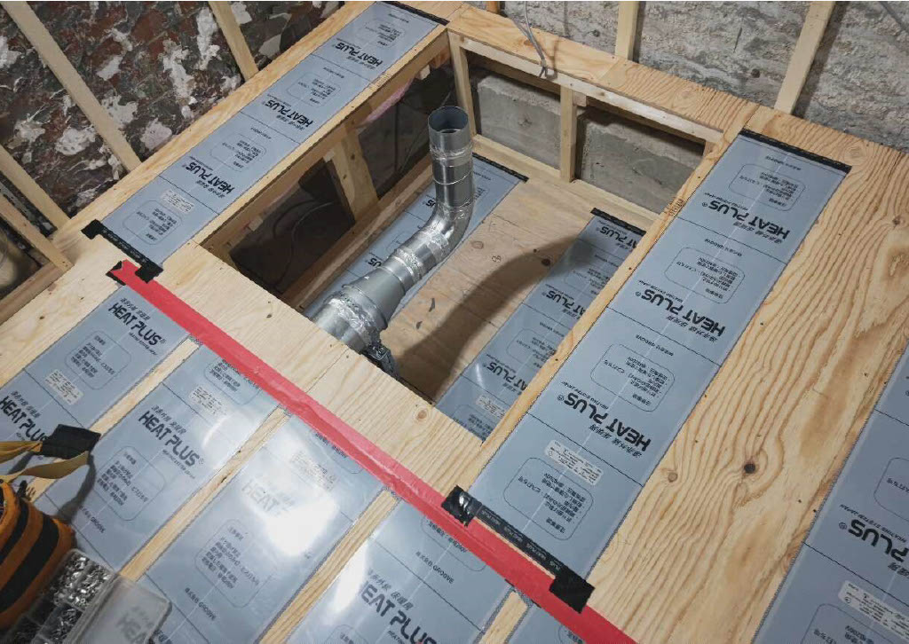 名古屋市　焼肉店★掘りごたつへの床暖房施工